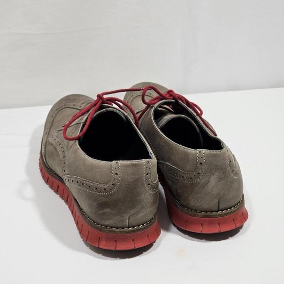 The Lisbon Walker Sint Maarten Brown / Red Mens Size EU 44 US 10 Hand Made Shoes